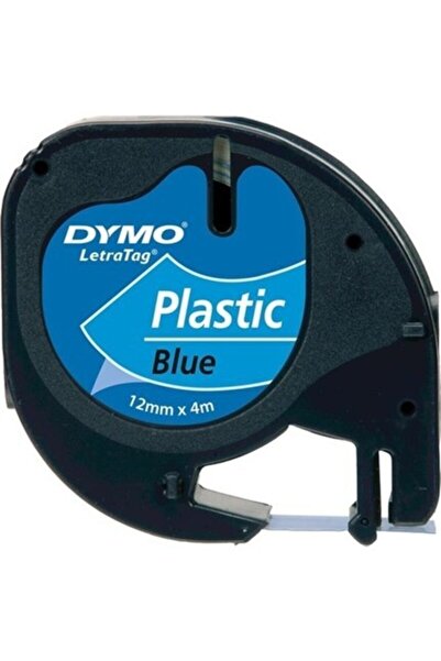 Dymo شريط بلاستيك ليتراتاج (12 مم × 4 متر) صندوق أزرق 10 قطع