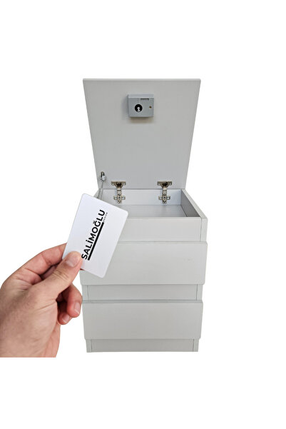 SALİMOĞLU DESIGN RFID AKILLI ELEKTRONİK KİLİTLİ GİZLİ BÖLMELİ KOMODİN
