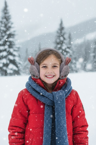 Kitti Дитячі зимові плюшеві навушники