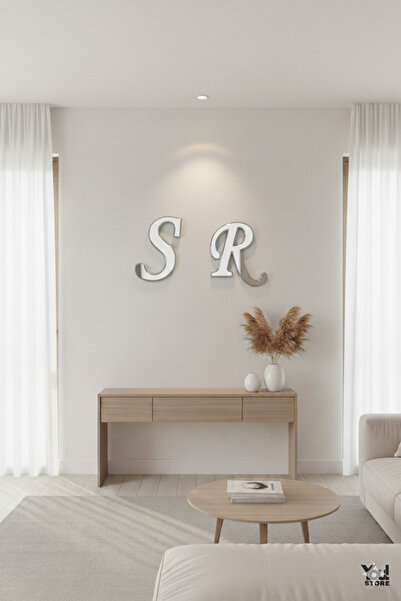 Youstore 2'li Harf 30 Cm Konsept Kına-söz-nişan-nikah Gümüş Pleksi