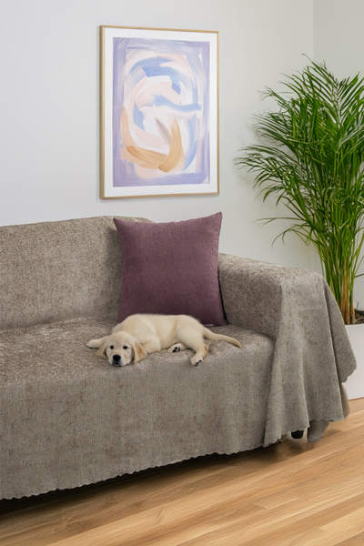 Latuda Home Husa scaun premium 175x300 gramaj mare jacquard chenille cappucci...