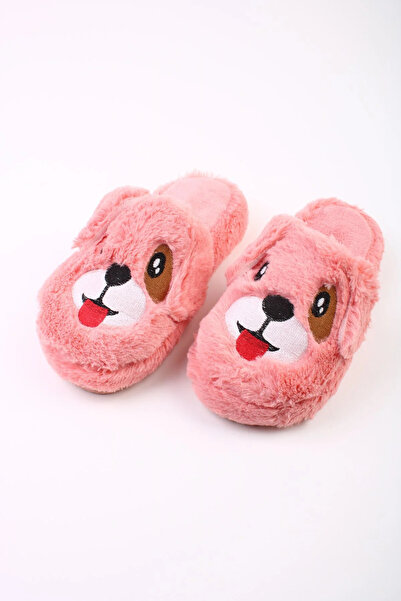 SUNSTEP Papuci de casă cu blană închisă pentru femei cu urechi de câine