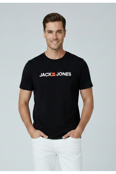 Jack & Jones Jjecorp Logo Tee Ss Crew Neck Noos Erkek T-shirt 12137126 Black/...