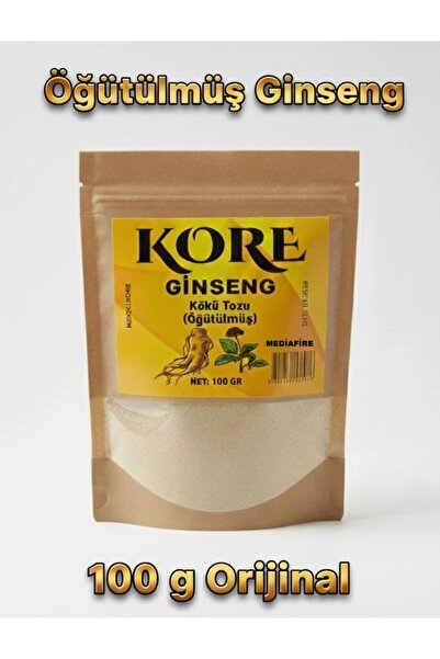MediaFire Ginseng Kökü Tozu Öğütülmüş Kore Ginsengi Toz 100gr Gerçek Saf Gins...