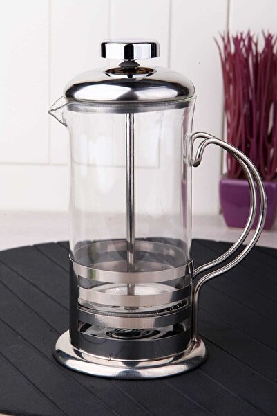 İndirimKap Cam Üzeri Çelik Kaplama French Press 350 ml