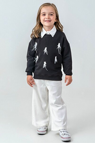 LUCEVERA طقم بناتي مكون من 3 قطع – سويت شيرت وقميص وبنطلون |   قماش عالي الجو...