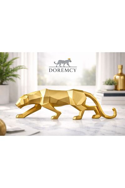 Doremcy Kübik Jaguar Biblo – Siyah Leopar Tasarımlı, Polyester Döküm, Modern ...