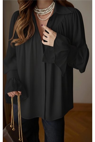 Askı Nişantaşı Cămașă cu detaliu de șnur și mâneci