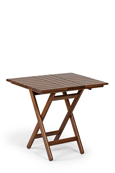 Genel Markalar Atina Katlanır Masa 60x80 - Dış Mekan Dikdörtgen Ahşap Bahçe, ...