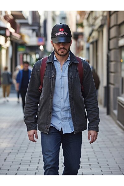 BY SCK قبعة صغيرة مطرزة من الجلد الطبيعي باللون الأسود للجنسين - قبعة شتوية -...