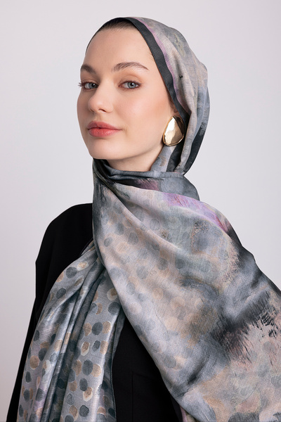 Ayshara شال فرشاة هالي كوليكشن كارب روز مزدوج الجوانب