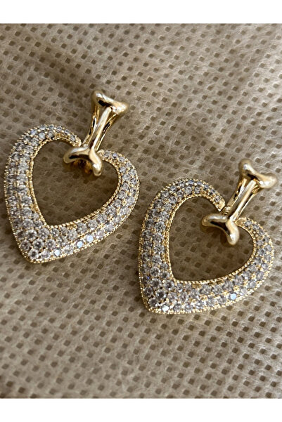 BİJUKO TAKI Stilinizi Parlatın أقراط كورازيا – تصميم على شكل قلب مرصع بالأحجا...