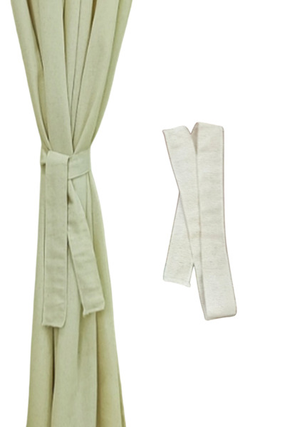 MZN Home Bej Düz Sade Perde Bağlama Bağcığı, Perde Bağlama Aparatı, Perde Tut...