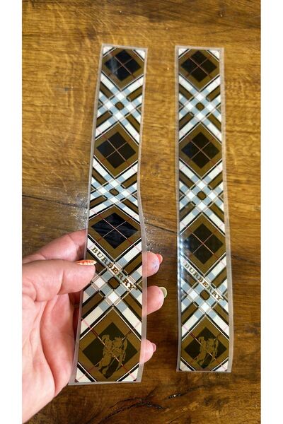 Gönülden Tasarım Imprimare prin transfer cu borduri cu dungi 30x4 cm - 2 bucă...