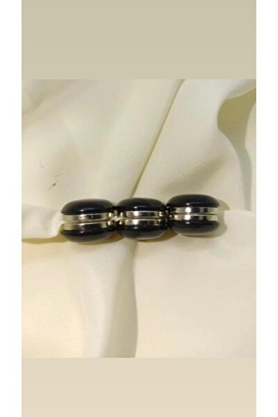 abnturk Siyah Mıknatıslı Eşarp Klipsi 3’lü