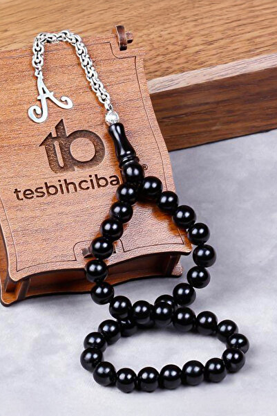 TESBİHCİBABA Behzat Ç Tesbihi- Gümüş Harfli Oltu Taşı İsimli Tesbih