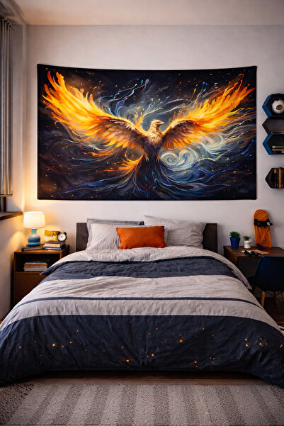 Vendini قماش حائط على شكل طائر الفينيق