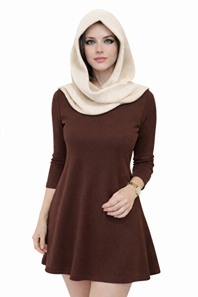 Loov Women's Soft Mohair Yarn Hooded Scarf - Balaclava - Stylish Hood Stone K...