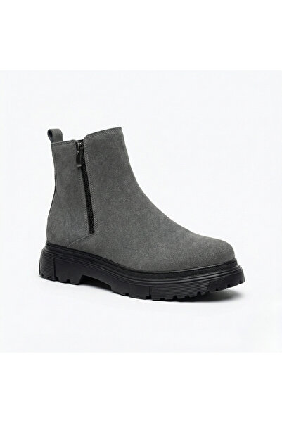 BESKAR Smoked Suede Double Zipper Men's Half Ankle Boots - Practical Wear Cas...