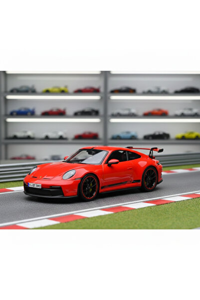 Maisto Porsche 911 GT3 1-18 Ölçek Kırmızı Büyük Boy Diecast Model Araba - Açı...