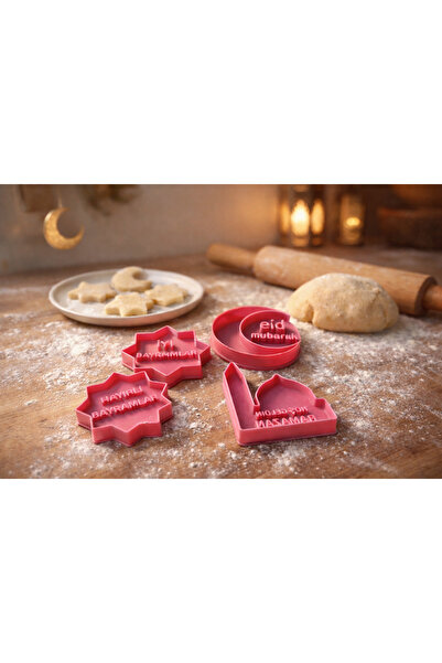 Filkorium3D Ramazan Temalı Polimer Kil, Kurabiye ve Oyun Hamuru Damgası, Kesi...
