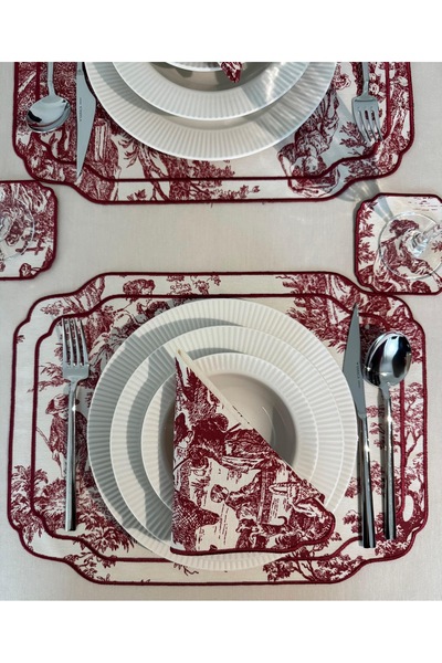 Han Deco Vintage Amerikan Servis, Servis Peçetesi ve Bardak Altlığı