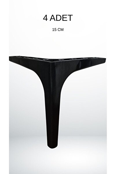 DECOVIBE Mobilya Kanepe Tv Ünitesi Koltuk Ayağı 15 Cm Plastik Siyah Renk Baza...