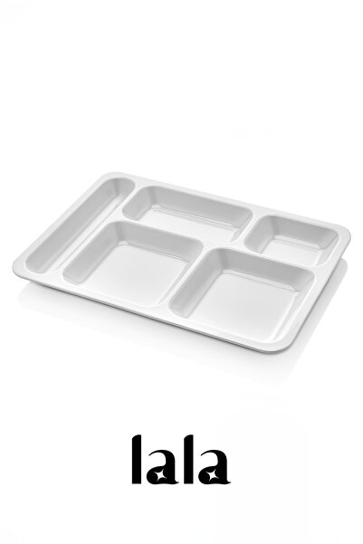Lala Mutfak Gözde 5 Compartment Table Dish - Serving Plate - Break Resistant and Long Lasting (40 X 28 cm)