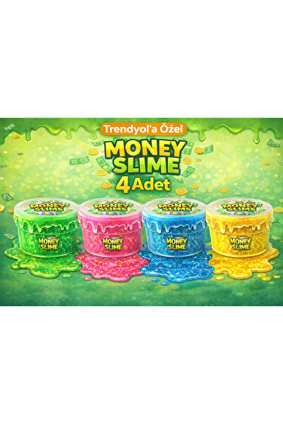 Genel Markalar MONEY SLİME 4 renk Hazır Slime - Hazır Slaym - 4x80 gr