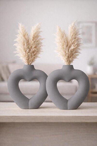 Minima Art Studio Kalp 2’li Bohem 16 cm Vazo Pinterest Pampas Vazosu Dekorati...