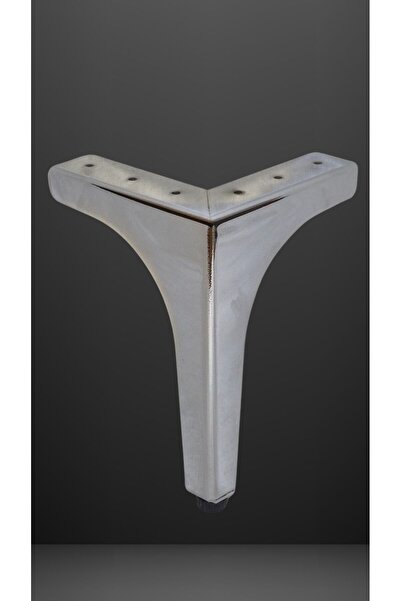 DECOVIBE Metal Krom L Ayak 17,5cm Lüks Mobilya Ayağı 1 ADET