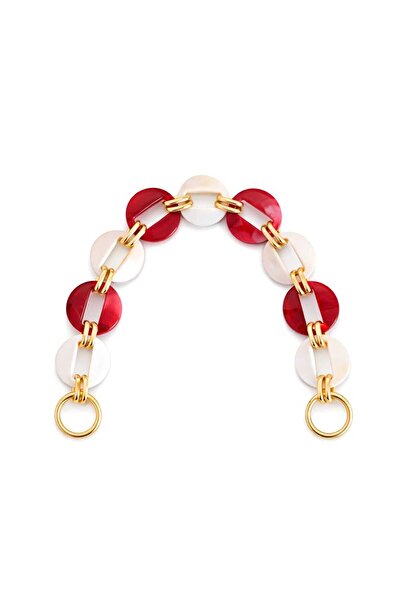 Nildenhobim Altın Renk Aksesuarlı Oval Akrilik Çanta Sapı / Çanta Önü Süs – 4...