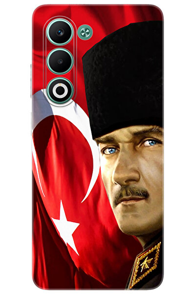 Ceppare Oppo A5 / A5 5G Uyumlu Kılıf Desen Baskılı Silikon Atatürk ve Türk Ba...