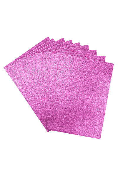 Muka Renkli Simli A4 Eva Tabaka 10lu  (Pakette Tek Renk)