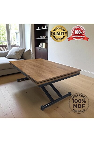 SEHPAM AKILLI Yan Baştan Açılır Akıllı Yemek Masası Oval Mdf Tabla Alt Mekani...