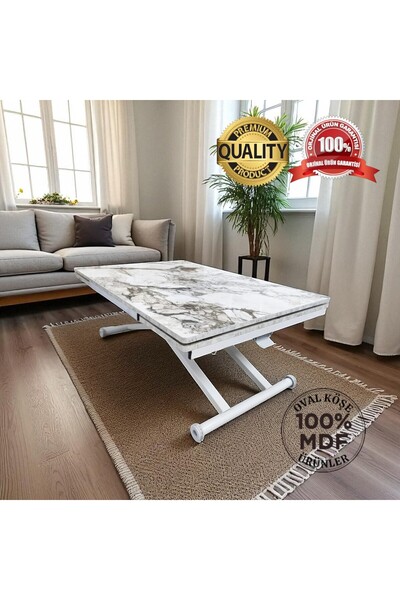 SEHPAM AKILLI Yan Baştan Açılır Akıllı Yemek Masası Oval Mdf Tabla Alt Mekani...