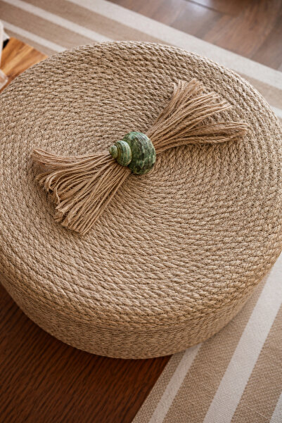 Naspar Dekoratif Çok Amaçlı Hasır Kapaklı Sepet (DİKİLEREK YAPILMIŞTIR)