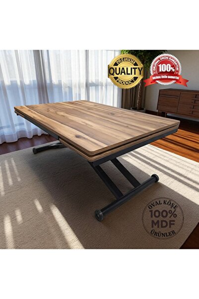 SEHPAM AKILLI Yan Baştan Açılır Akıllı Yemek Masası Oval Mdf Tabla Alt Mekani...