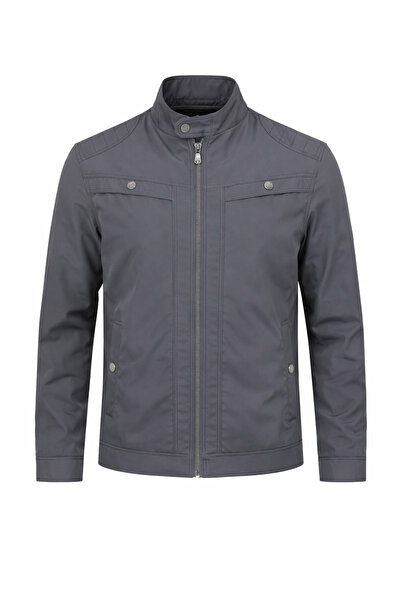 REGOS Erkek Füme Göğüs Ve Kolları Çıtçıt Detaylı Omuzları İşlemeli İnce Yazlı...