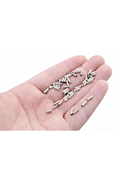 FlowerAksesuar 250 ADET - 2x6 mm Metal Boru Boncuk, Boru Boncuk, Metal Ara Bo...