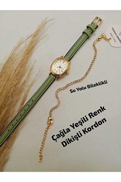 Brality Minimal Model Vintage Yeni Sezon Kadın Kol Saati- Gold Oval Kasa- Çağ...