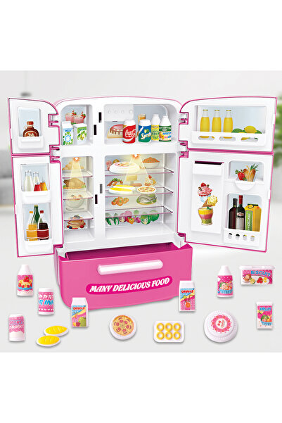 Ogi Mogi Toys مجموعة ألعاب ثلاجة متعددة الأبواب مع أضواء وأصوات، لعبة مطبخ تع...