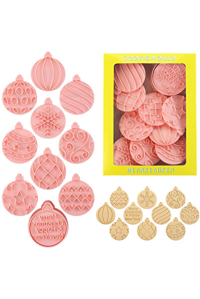 Choice ١٠ قطع من قوالب تقطيع بسكويت عيد الميلاد K، ٨ قطع من قوالب تقطيع بسكوي...