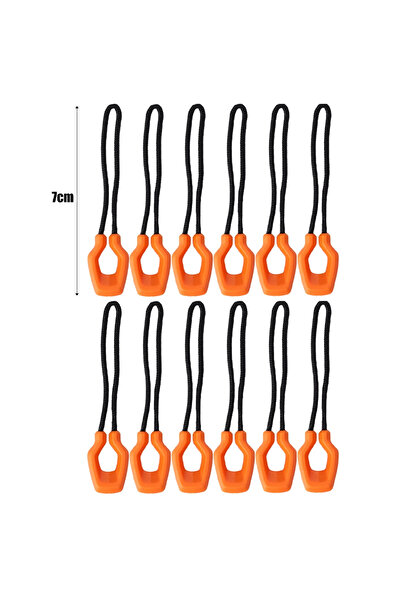 Choice 12pcs orange 6/12pcs Zipper Pullers Convenient Zipper Extension Knapsa...