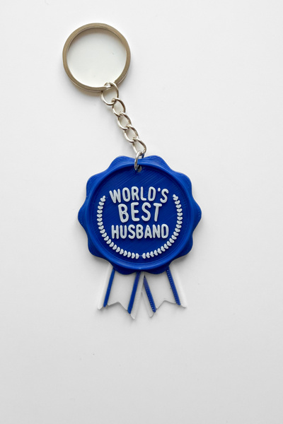 sin istanbul Μπρελόκ με ασημένια αλυσίδα «Ο καλύτερος σύζυγος στον κόσμο»