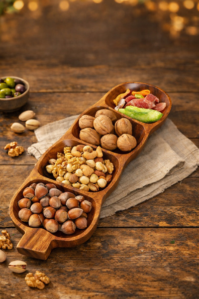 SepetçiBaba 4 Bölmeli Akasya Çerezlik