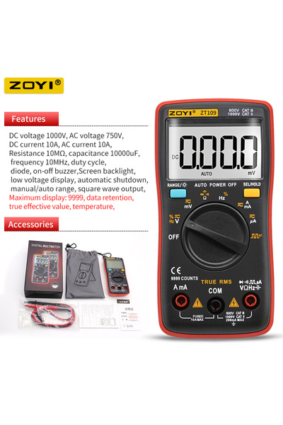 Choice ZT109 Square Wave ZOYI ZT109/111 Digital Electrical Multimeter 6000 Co...