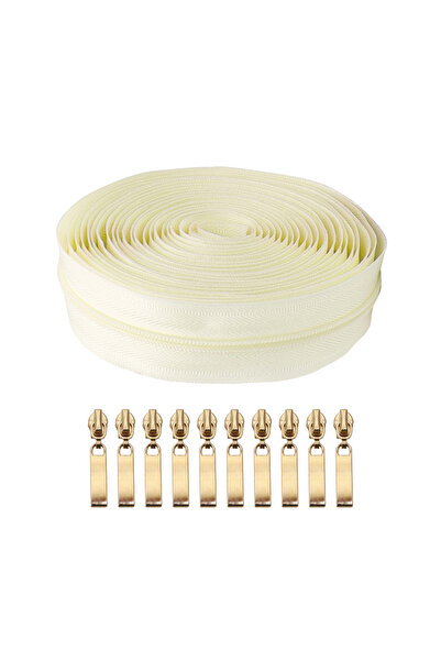 Choice 3# رقم 103، طقم واحد (177 بوصة/450 سم)، سحاب نايلون مع 10 سحابات مموجة...