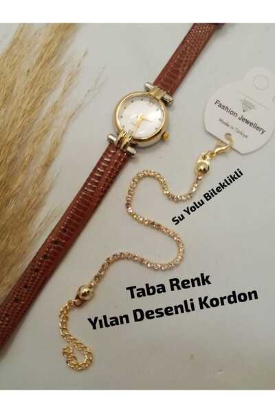 Brality موضة جديدة.. ساعة يد نسائية بأرقام رومانية كلاسيكية – حزام بنمط ثعبان...