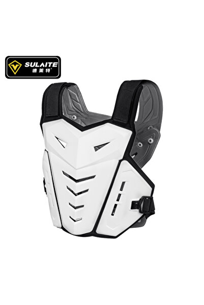 Choice سترة واقية بيضاء من سولايت موتروس للدراجات النارية، مزودة بدرع للجسم، ...